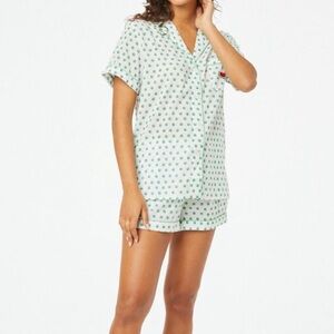 Roller Rabbit Green and White Patterned Pajama Set